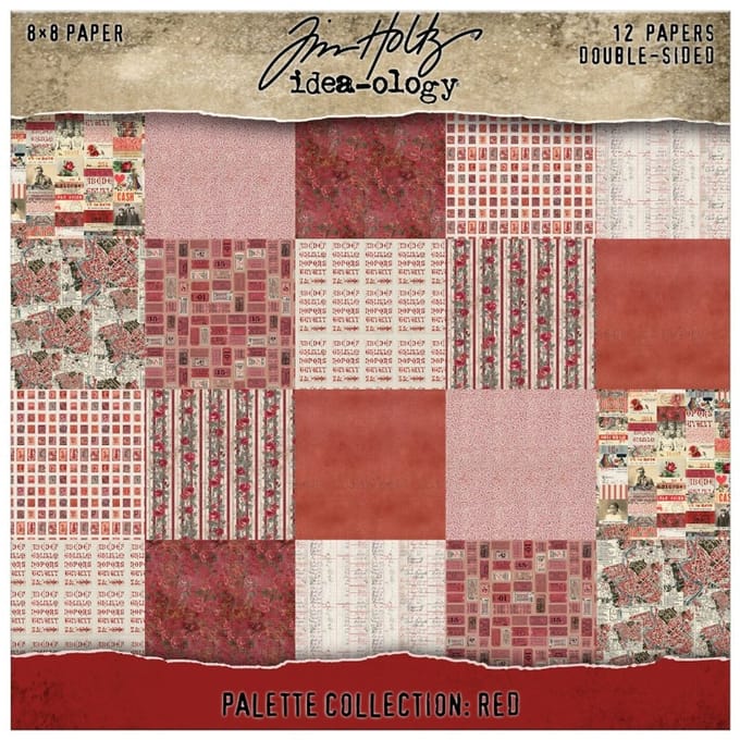 Tim Holtz idea-ology Palette collection red 8x8 inch