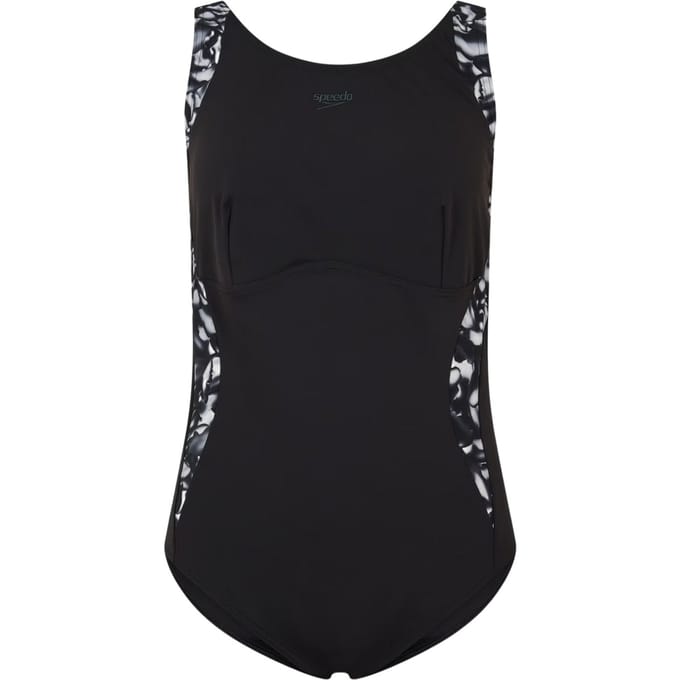 Speedo Dames/Dames logo-eendelig badpak (Zwart)