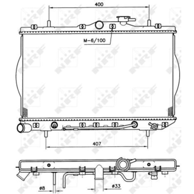 Radiator, motorkoeling NRF 53261