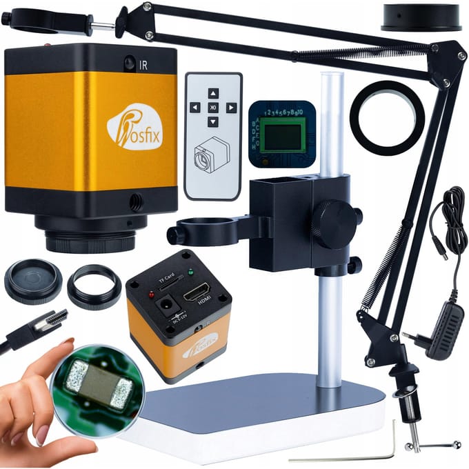 Rosfix Mikroscooparm Set ODM-180X/ODM-100X - Camera PEGASUS Pro KMPP-HDMI-TF 12MP