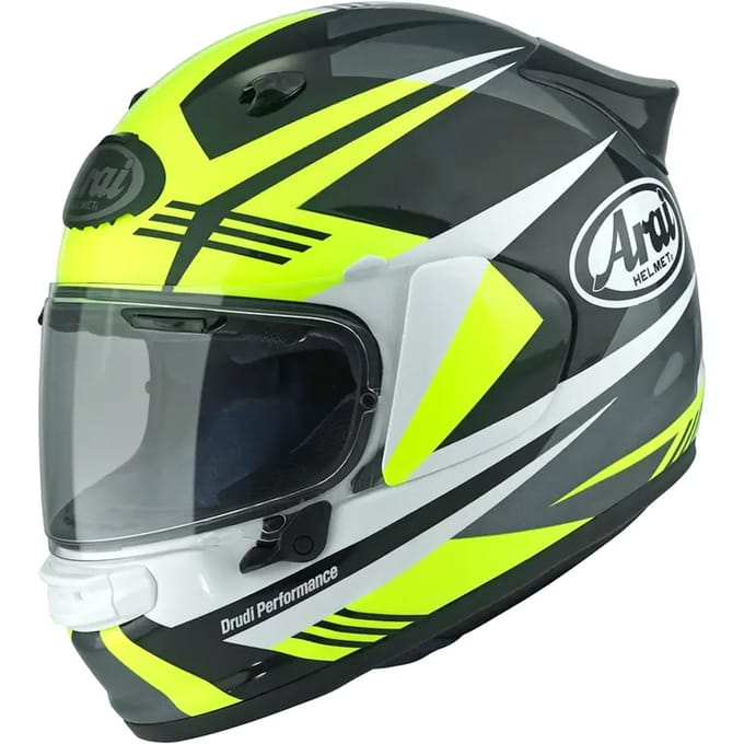 Arai Quantic Mark Geel Zwart Wit Integraalhelm - Helm