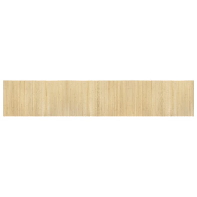 vidaXL - Vloerkleed - rechthoekig - 60x300 - cm - bamboe - lichtnaturel