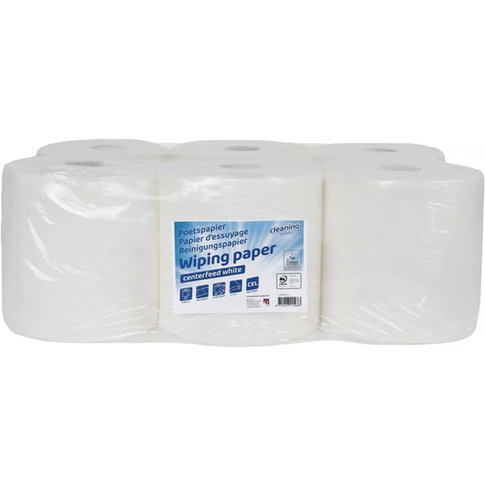 Poetspapier Cleaninq M2 2-laags 6x450 vel wit