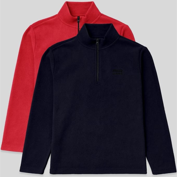 Heren Half-Zip Pluche Sweater