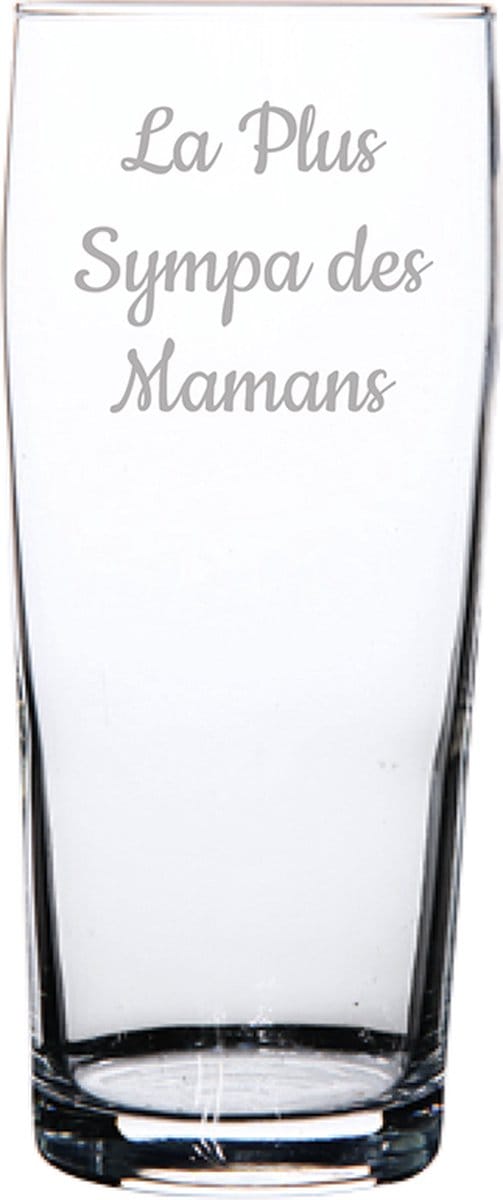 Bierfluitje gegraveerd - 19cl - La Plus Sympa des Mamans