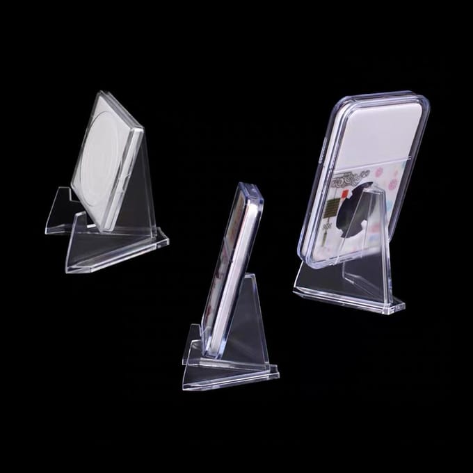 12 STUKS Mini Acryl Displaystandaards Transparante Munt Display Ezel voor Thuis Winkel Tentoonstellingen wit