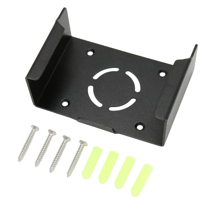 Support Mural pour Boîtier TV Ajustement Parfait Sans Perforation Alliage d'Aluminium Support Mural pour Boîtier TV Noir black