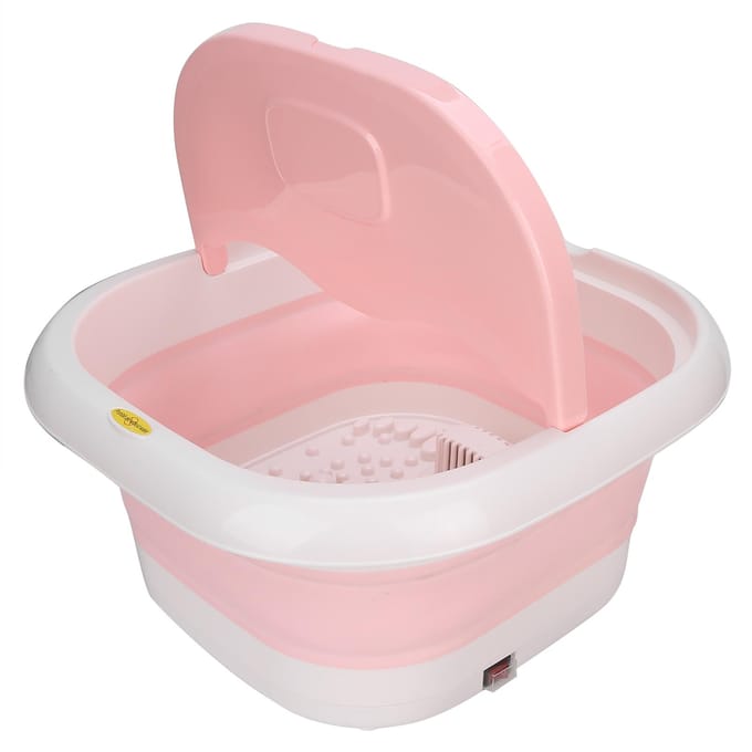 Opvouwbare Voetspa Bad Massager Roodlichttherapie Constante Temperatuur Verwarming Voetbadmachine EU Plug white
