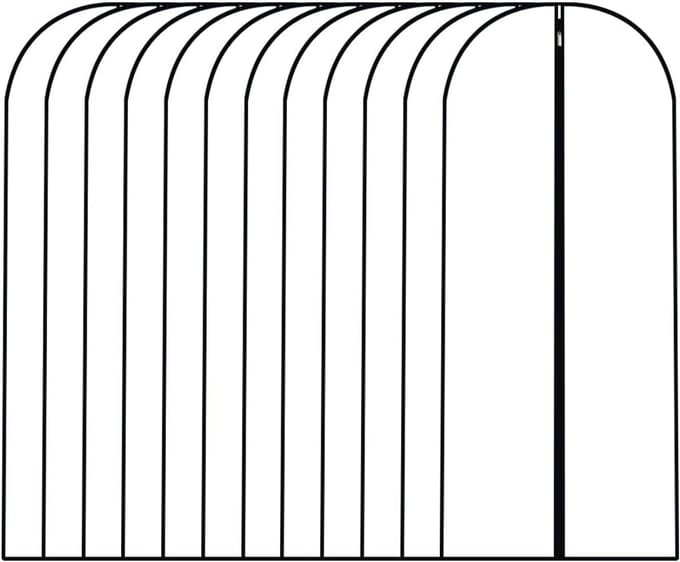 Kledinghoezen Set - Kledingbeschermers - Garderobe Opslag - Ademend & Waterdicht - 12 Stuks - Transparant