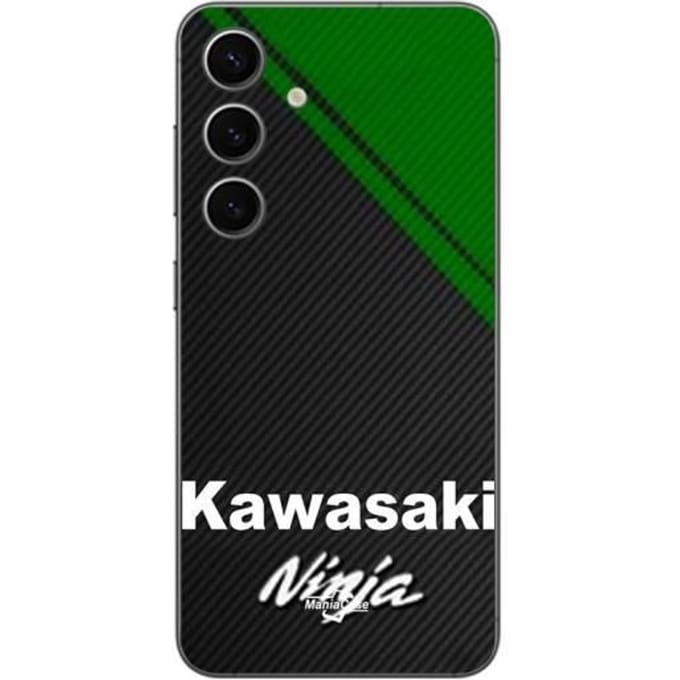 Coque - Kawasaki - Galaxy S24 - Souple - Noir - Logo Ninja Moto