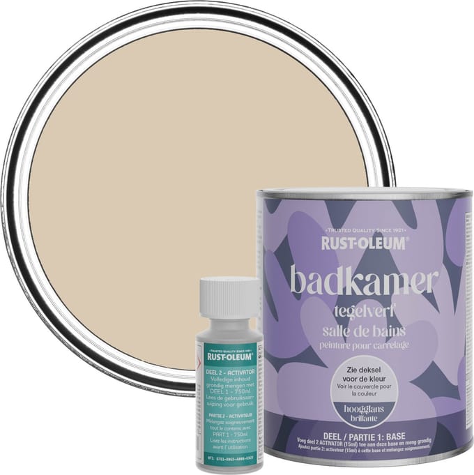 Rust-Oleum Lichtbruin Badkamer Tegelverf Hoogglans - Klei 750ml