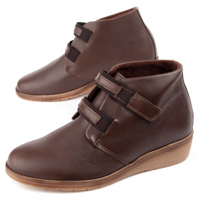 Purapiel Wedge Enkelboot Akilav2 Bruin