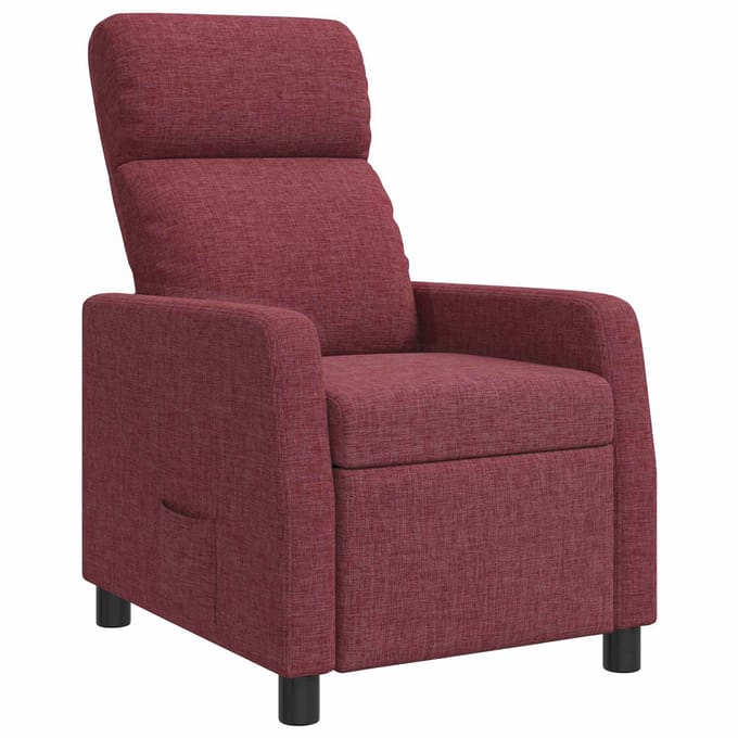 vidaXL - Recliner - Wijnrood - Stof