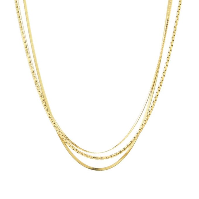 Driedubbele ketting - Goudkleurig
