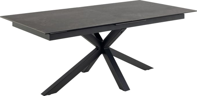 Eettafel Durgan Zwart Uitschuifbaar 200/240x100cm - Giga Living