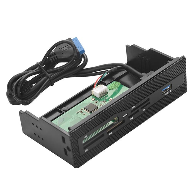 PC Interne Kaartlezer USB 3.0 Poort M2 SD MS XD CF TF Kaart Dashboard Voorpaneel black