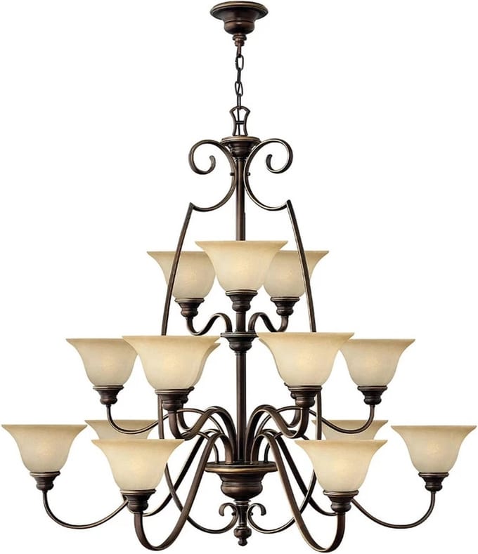 Hinkley LED Kroonluchter | 15X E27 Max 60W | Dimbaar | Antique Bronze