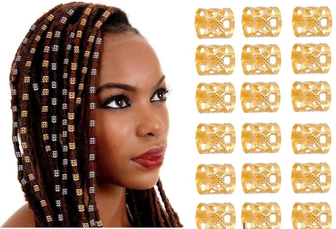 Haar kralen - hair beads - haar ringen vlechten - dreadlocks - boho - goudkleurig - 50 stuks
