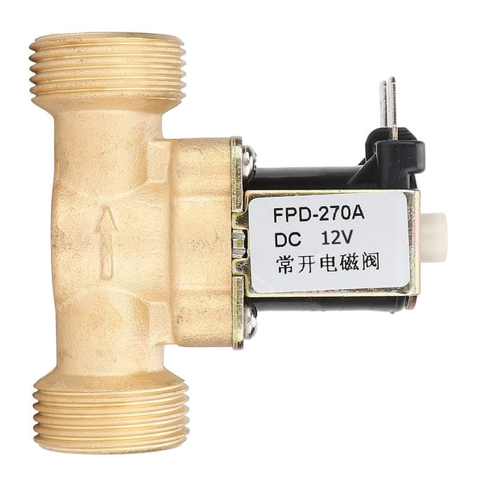 G3 4 Normaal Open Messing Solenoïde Elektromagnetische Klep Waterinlaat Schakelaar (DC12V) wit