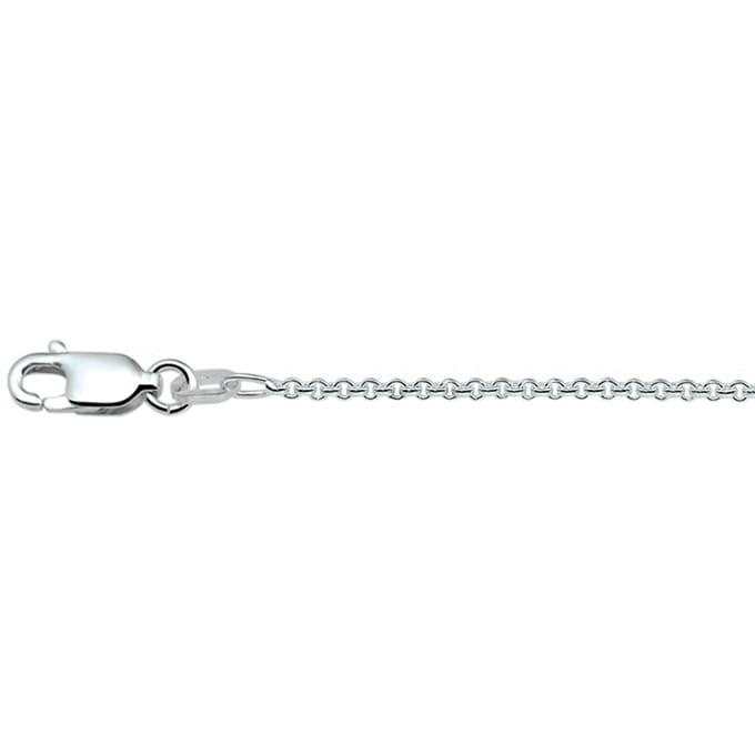 Zilveren Collier anker rond 1 1021118