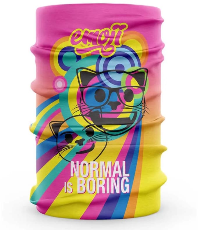 Otso Emoji Normal Is Boring Nekwarmer Veelkleurig