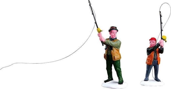 Lemax - Flyfishing With Dad -  Set Of 2 - Kersthuisjes & Kerstdorpen