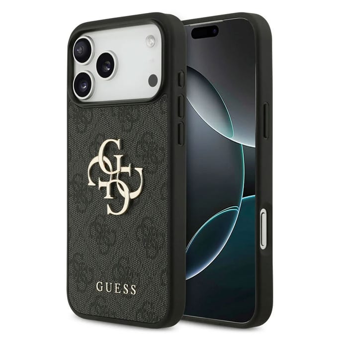 Guess Back Cover - iPhone 17 Pro - Zwart - Slank Design - Verhoogde Randen