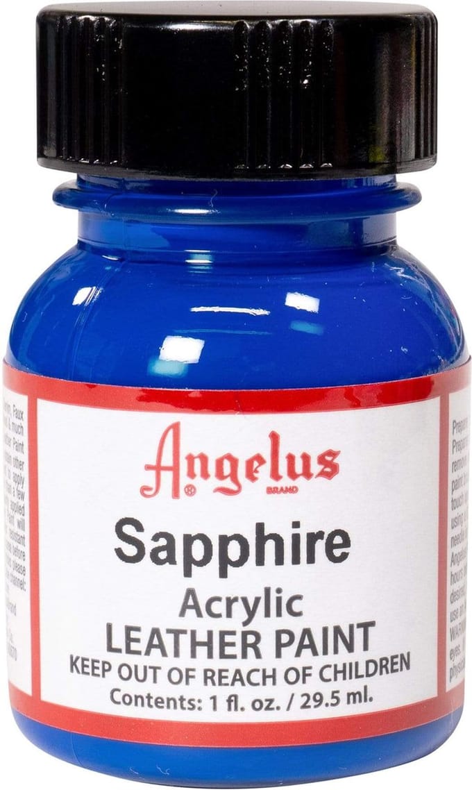 Angelus Leather Acrylic Paint - textielverf voor leren stoffen - acrylbasis - Sapphire - 29,5ml