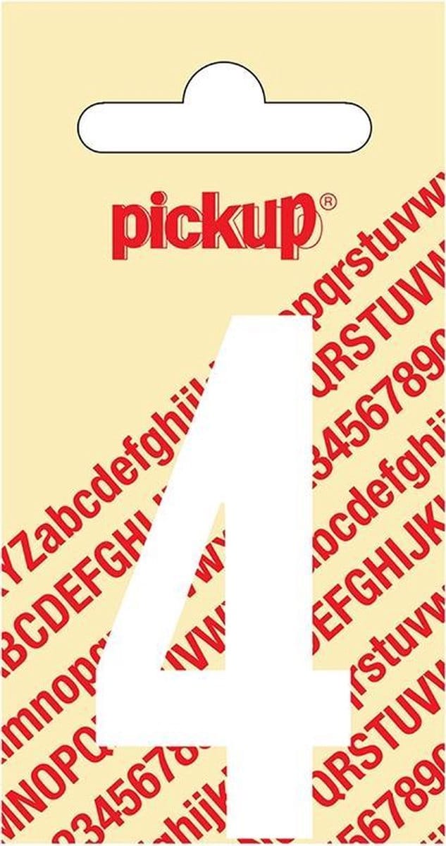 Pickup plakcijfer Nobel 60 mm wit 4 - 310120604