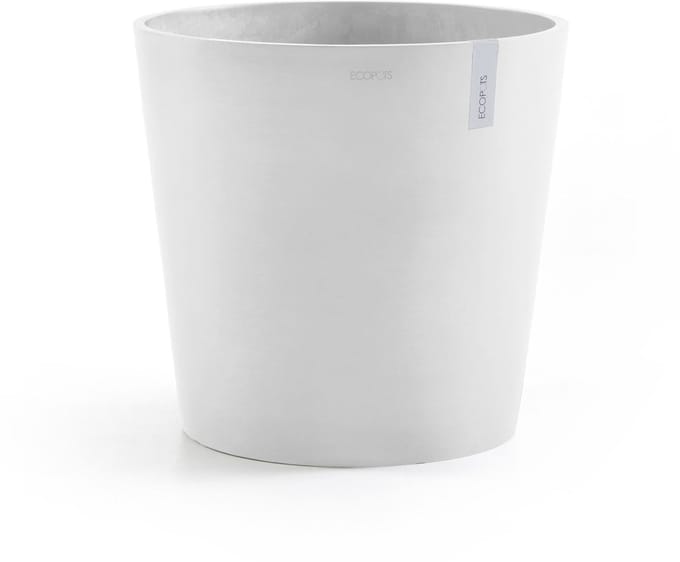 Ecopots Amsterdam 60 - Pure White - Ø60 x H54,8 cm - Ronde witte bloempot