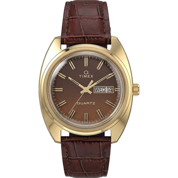 Timex Reissue TW2Y87200 Horloge - Leer - Bruin - Ø 37 mm