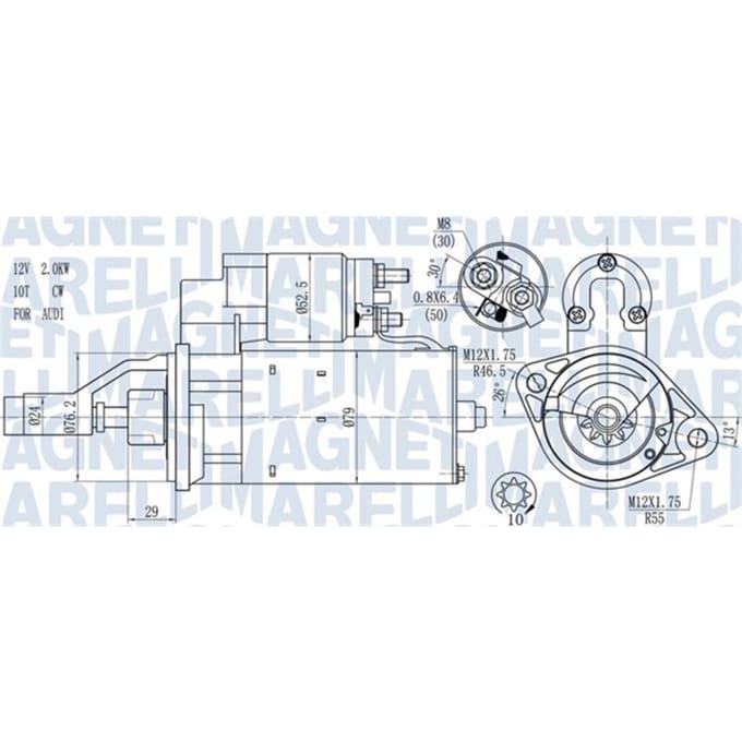 Startmotor / Starter MAGNETI MARELLI 063721114010