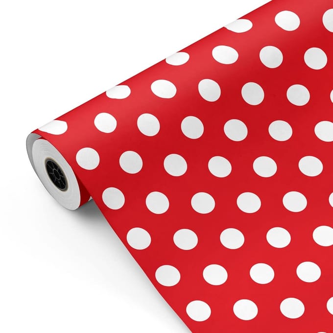 Extra Groot Rood-Wit Cadeaupapier Rol (62cm x 100m) voor Winkels en Cadeaus