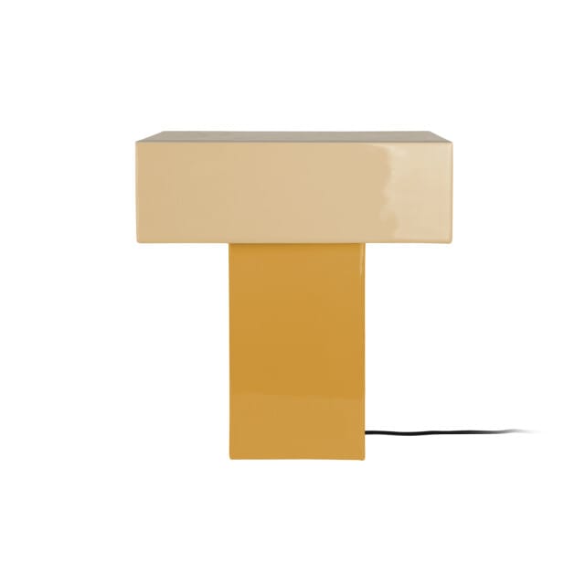Leitmotiv tafellamp grato recto ochre yellow & soft yellow