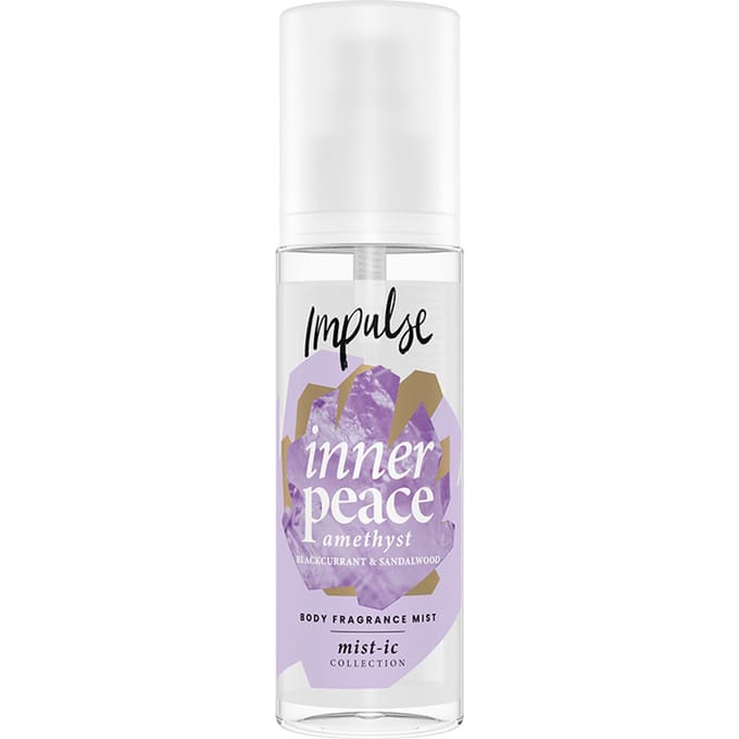 Impulse Innerlijke Rust Lichaamsgeur Mist Fruitige Zwarte Bes&Sandelhout, 3x150ml