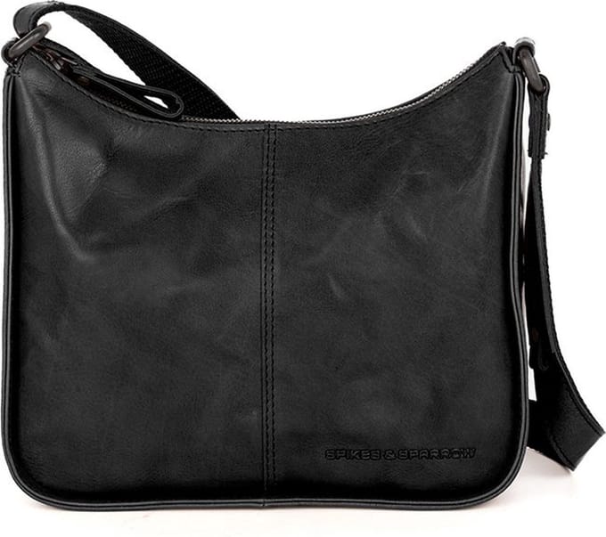 Leren Crossbodytas - Evie - Zwart