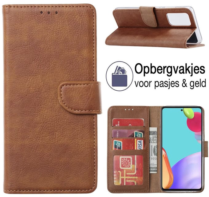 Geschikt voor Samsung Galaxy S25 Plus Hoesje - Book Case portemonnee Bruin - EPICMOBILE