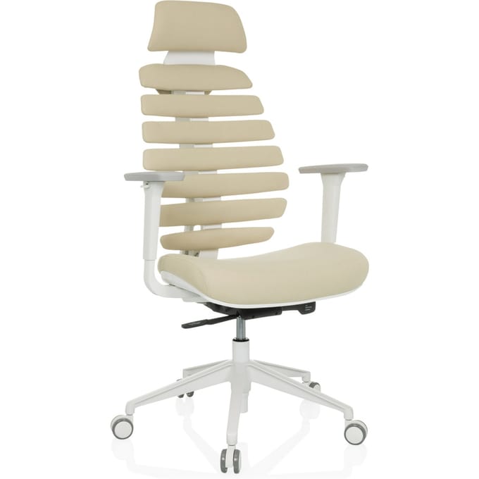 Bureaustoel / draaistoel ERGO LINE W stof salted caramel hjh OFFICE