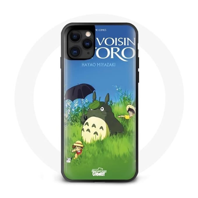 Coque - Maniacase - Iphone 12 Pro Max - Totoro - Souple - Noir - Design unique noir