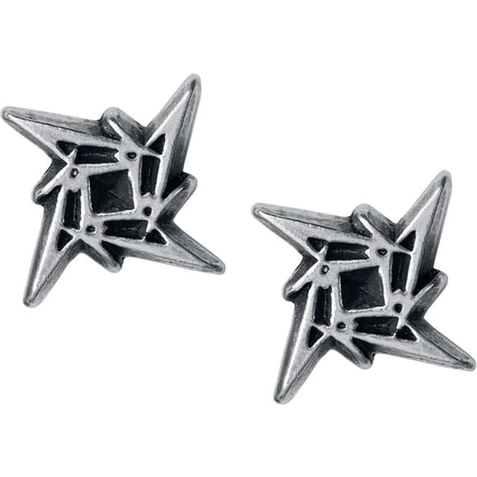 Alchemy Metallica - Ninja Star Stud oorbellen - Zilverkleurig