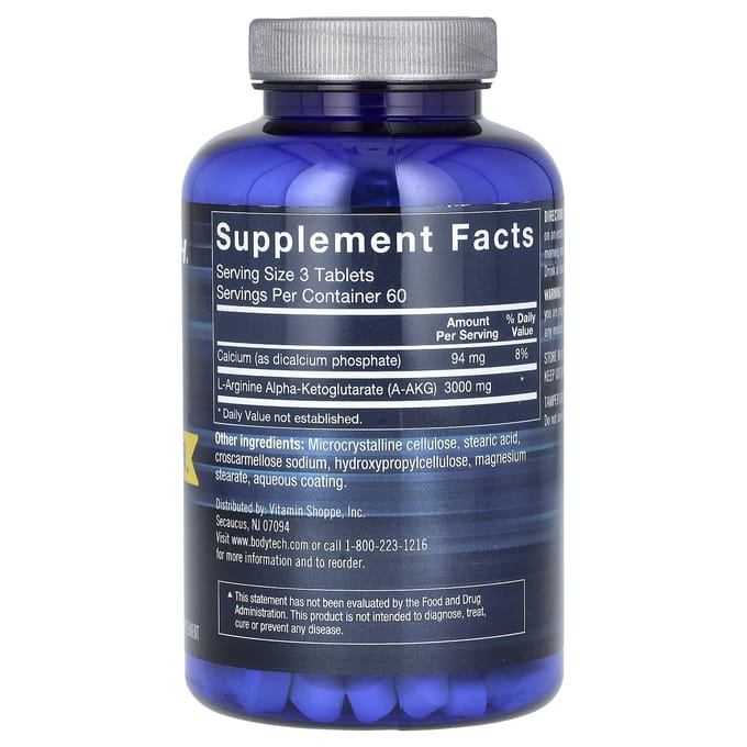 BodyTech, Arginine AKG, 180 tabletten