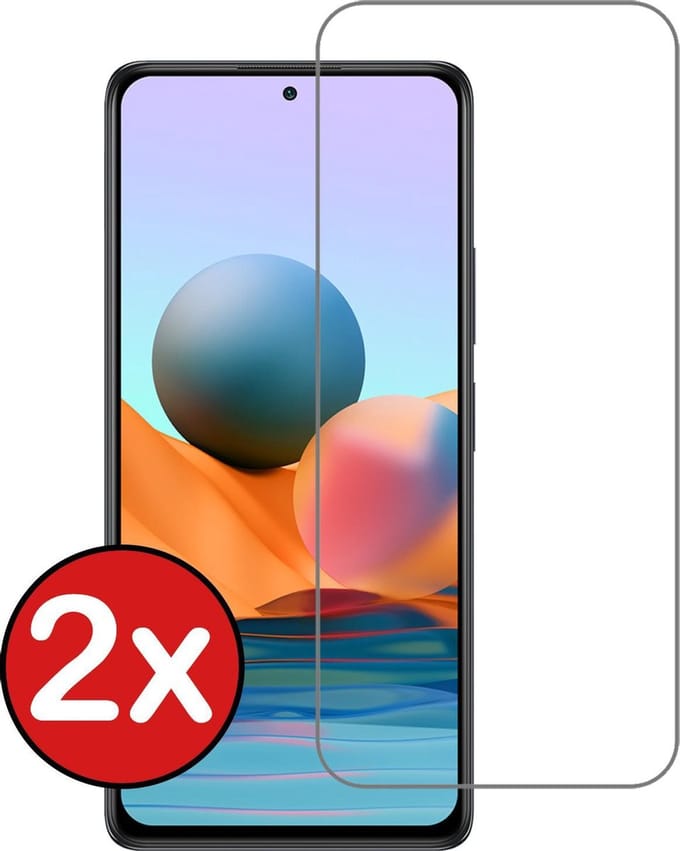 Screenprotector - 2 Stuks - Geschikt voor Xiaomi Redmi Note 10 Pro - Extra Sterk - Beschermglas - Gehard Glas - Tempered Glass - Screen Protector