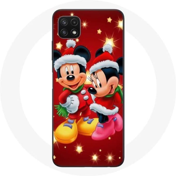 Coque - Maniacase - Samsung Galaxy A22 5G - Mickey Mouse et Minnie Mouse - Souple - Noir noir