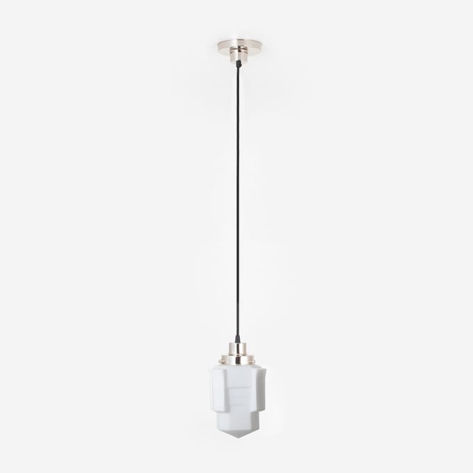 Hanglamp aan snoer Apollo Mat 20's Nikkel - Art Deco Trade