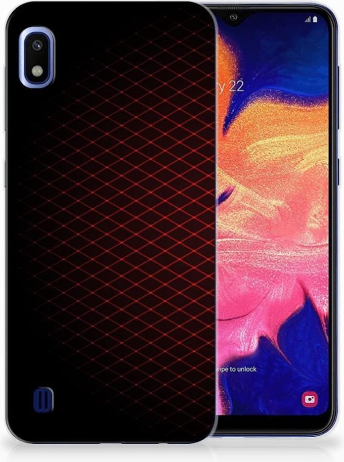 Samsung Galaxy A10 TPU bumper Geruit Rood