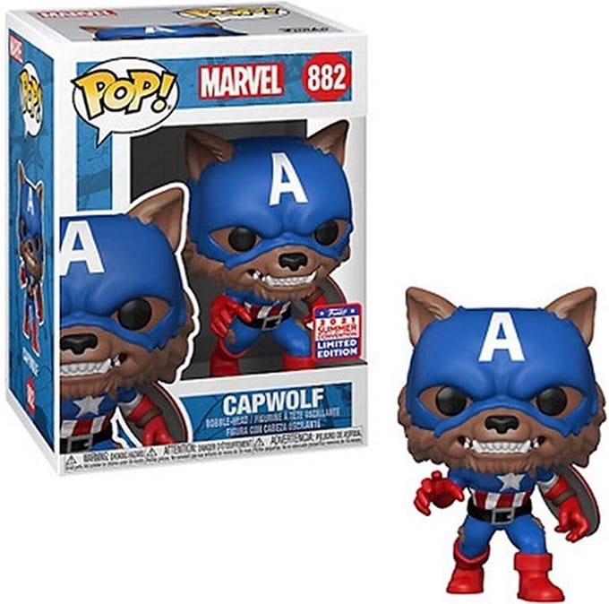 Marvel - POP N° 882 - Capwolf - SDCC 2021 Funkon Summer Convention Exclusive LE