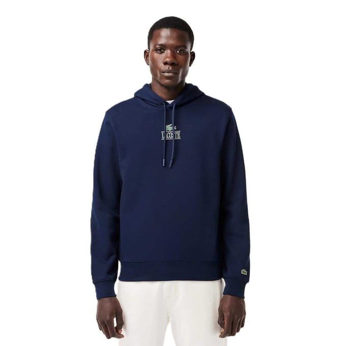 Lacoste Herenlogo Hoodie (Marineblauw)