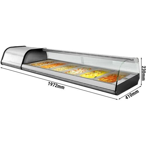 GGM Gastro Tapas-Kühlvitrine Premium PLUS - 8x GN 1/3 Zilver