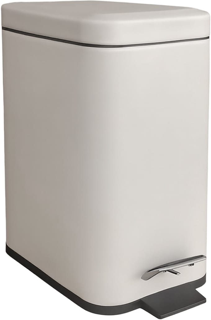 Badkamer prullenbak - 5 l - mat - softclose - beige