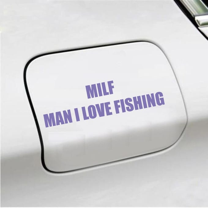 Bumpersticker - Milf - 4,1 X 14,8 - Paars